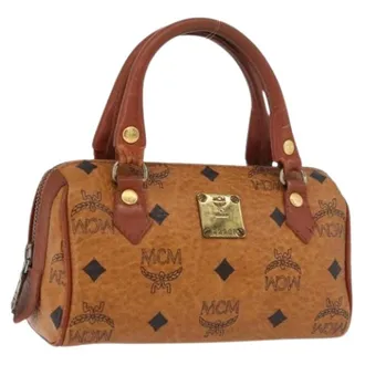 MCM Pre-owned Mini Bags, female, Brown, Size: ONE SIZE Pre-owned Boston Bag