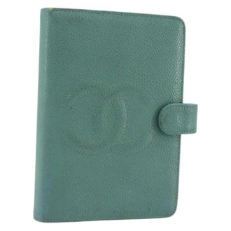 Chanel Pre-owned Accessories, female, Green, Size: ONE SIZE Pre-owned Day Planner Cover