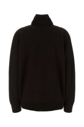Gucci Womens Brown Wool Blend Oversize Sweater Exterior: Cashmere Maglieria