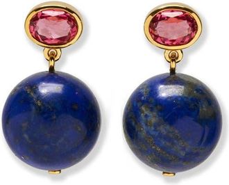 Lizzie Fortunato Umbria Rhodolite & Lapis Drop Earrings in Dark Blue at Nordstrom
