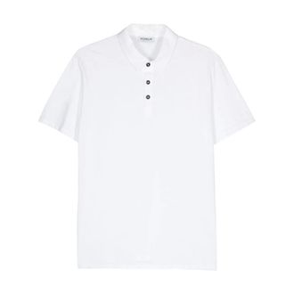Dondup Polo Shirts, male, White, Size: 2XL Regular-fit Polo in Jersey Slub