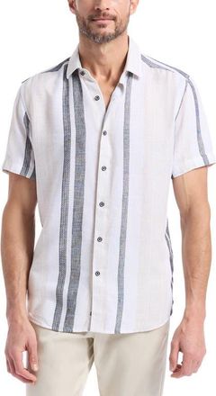 Robert Graham Makai Stripe Sport Shirt in White at Nordstrom, Size Xxx-Large
