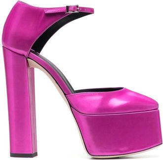Giuseppe Zanotti 150mm platform leather pumps - women - Rubber - 39 - Pink