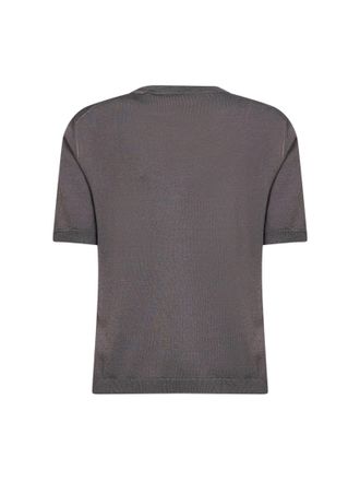 Blanca Vita Viscose-blend Crewneck Sweater - Brown