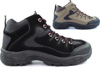 Generic Mens Walking Boots Size 6 Boys Walking Boots Size 13 Mens Hiking Boot Hiking Shoes Trekking Shoes Ankle Boot Lace Up Sizes 6-13 Black/Khaki 10 UK
