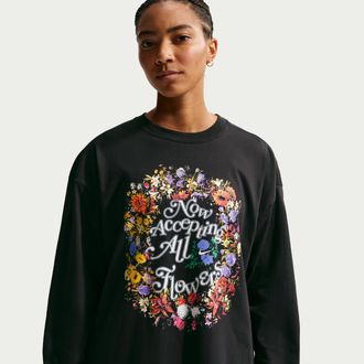 Nike Womens Long-Sleeve Basketball T-Shirt in Black | IM8344-010