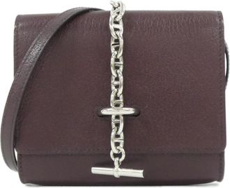 Herm&egrave;s Purple Chain/Shoulder Wallet (Pre-Owned)