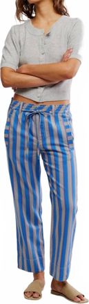 Free People Marielle Pull-On Pants In Sapphire Combo