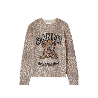 Ganni Sweater With Tiger