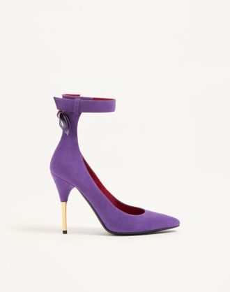 Valentino Garavani D&eacute;collet&eacute; Fatale In Camoscio 105mm Donna VIOLA 35.5