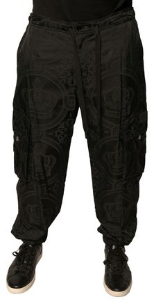 Dolce & Gabbana Black Crown Nylon Jogger SweatMens Mens Pants (Pre-Owned)