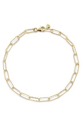Monica Vinader Alta Textured Chain Link Bracelet in 14Kt Solid Gold at Nordstrom, Size Medium