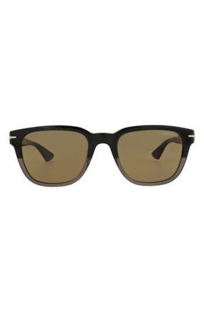 Montblanc 53mm Square Sunglasses in Black Black Brown at Nordstrom Rack