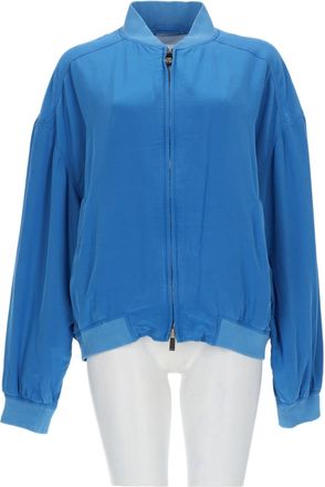 Versace Silk Dropped Shoulder Blouson Jacket