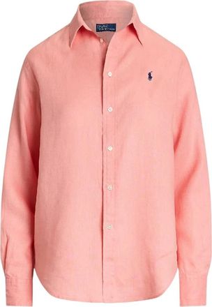Ralph Lauren Dames, Blouses & Shirts, Roze, Maat: L Linnen
