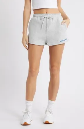 Princess Polly Cotton Blend Drawstring Sweat Shorts in Grey at Nordstrom Rack, Size 12