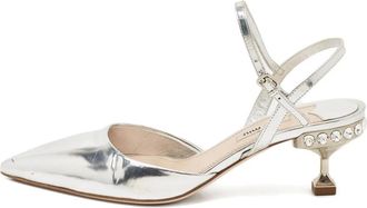 Miu Miu Sandali con cristalli 60mm - Argento