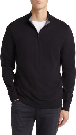 34 Heritage Quarter Zip Sweater in Black at Nordstrom, Size X-Large
