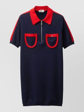 Versace cotton ribbed knit short-sleeve mini dress