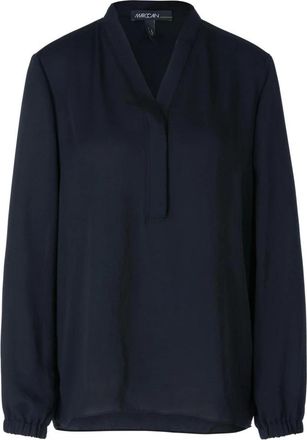 Marc Cain Blouse met Wijde Pasvorm in Middernachtsblauw - Dames - Blouses - Blauw - M - Overhemden