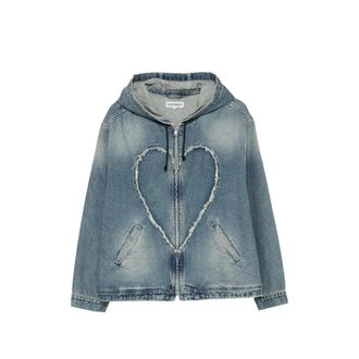 Carne Bollente Heart Hooded Denim Jacket