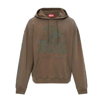 Diesel Hoodies & sweatvesten, Heren, Bruin, M, Katoen, S-Griffon Hoodie
