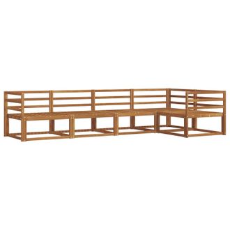 vidaXL Conjunto De Sof&aacute;s De Exterior 5 Pcs Natural Vidaxl