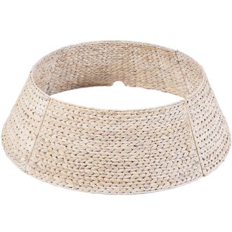 Best Choice Products 42in Woven Hyacinth Christmas Tree Collar, Tree Skirt Accessory w/ Cord Cut-Out