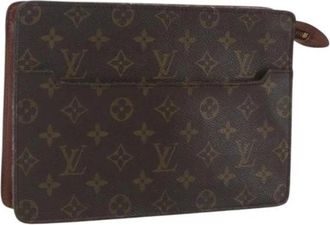 Louis Vuitton Pre-owned Vintage Canvas Clutch - Dames - Vintage Clutch - Bruin - ONE Size - Vintage