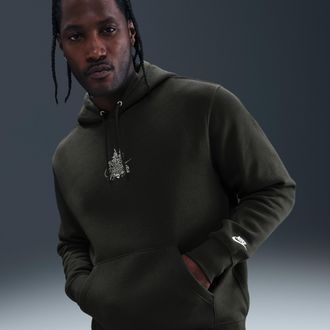 Nike Mens Nike Sportswear Club Fleece Hoodie in Green | HV1216-355