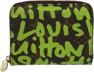 Louis Vuitton Zippy Coin Purse Green Canvas Wallet (Pre-Owned)