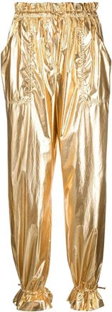 Forte_Forte metallic tapered trousers - women - Polyamide - I - Gold