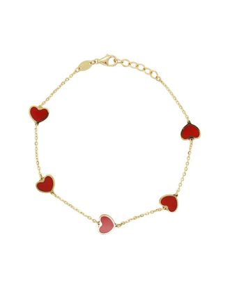Sabrina Designs 14K Coral Station Heart Bracelet