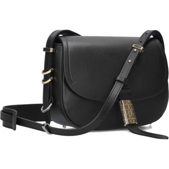 Pinko Mini Saddle Schoudertas - Dames - Schoudertassen - Zwart - ONE Size - Leer - Tassen