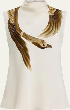 Altuzarra Arlie Draped Mock-Neck Top