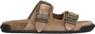 Ash Ciabatta Sportivo Doppia Fibbia - Dames - Sandalen - Beige - 41 EU - Schoenen