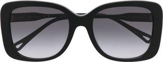 Chloé oversized square-frame sunglasses - women - Acetate - One Size - Black