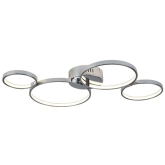 Searchlight Searchlight - Plafoniera Moderno Solexa Acciaio Cromo Policarbonato Bianco Led 34,74w 3000k