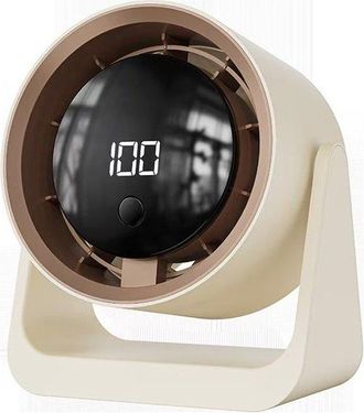 No Brand Ventiladores - Ventilador De Mesa/pared Port&aacute;til 2 En 1 - Bater&iacute;a Potente - Pantalla Led Inteligente - Recargable Por Usb-c - Inclinable 140&deg; - Ultra 