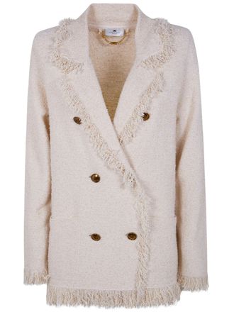 Elisabetta Franchi Double Breasted Knit Jacket