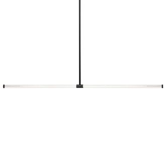 Beliani L&aacute;mpara Colgante Led De Metal Lineal Moderna Minimalista Negro Magara