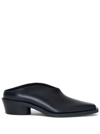 Proenza Schouler Bronco leather mules - Black