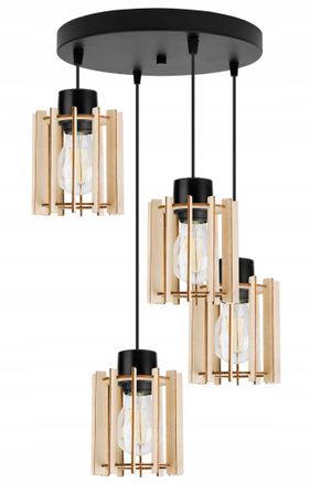 OEM L&aacute;mpara Colgante, L&aacute;mpara De Techo, Madera, Pantalla Led