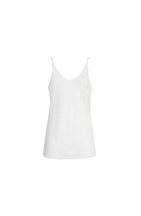 Brunello Cucinelli Top with shiny straps in White at Nordstrom, Size Xx-Large Eu