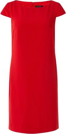 Comma Sheath Dress - Dames - Jurken - Rood - Maat: M Leer