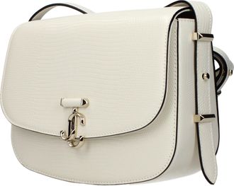 Jimmy Choo London Womens White Leather Crossbody Bag