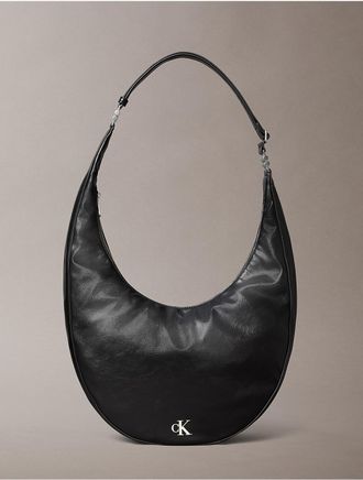 Calvin Klein Womens Curved Shoulder Bag - Black