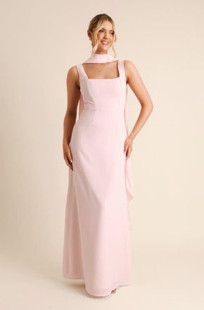 Six Stories Square Neck Chiffon Bridesmaid Dress in Ballet Pink at Nordstrom, Size 10