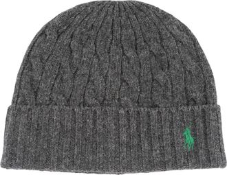Polo Ralph Lauren Classic Cable Pony Beanie in Charcoal Men One Size - OS