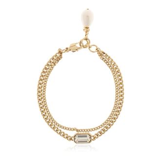 Alexander McQueen Skull & Crystal Armband - Dames - Armbanden - Geel - ONE Size - Accessoires